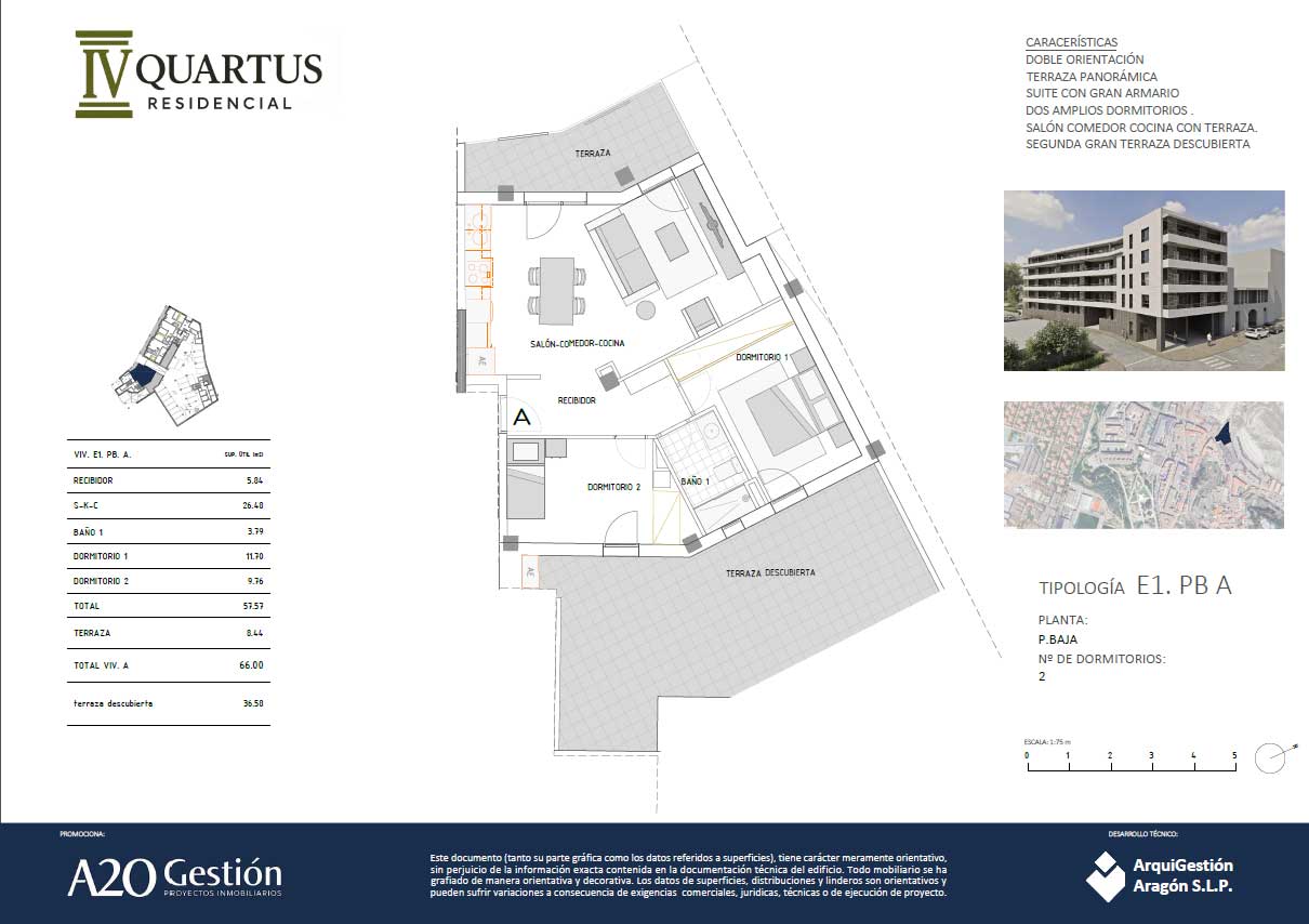 E1 Bajo A (2 dormitorios)