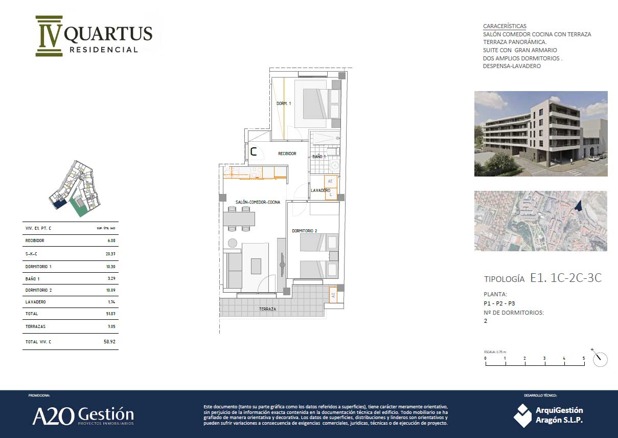 E1 C (2 dormitorios)