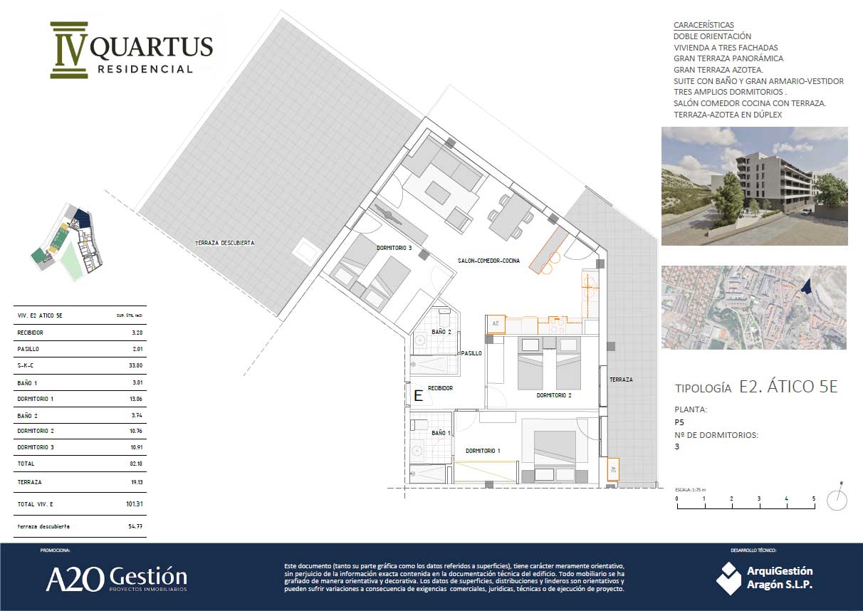 E2 5ºE (3 dormitorios)